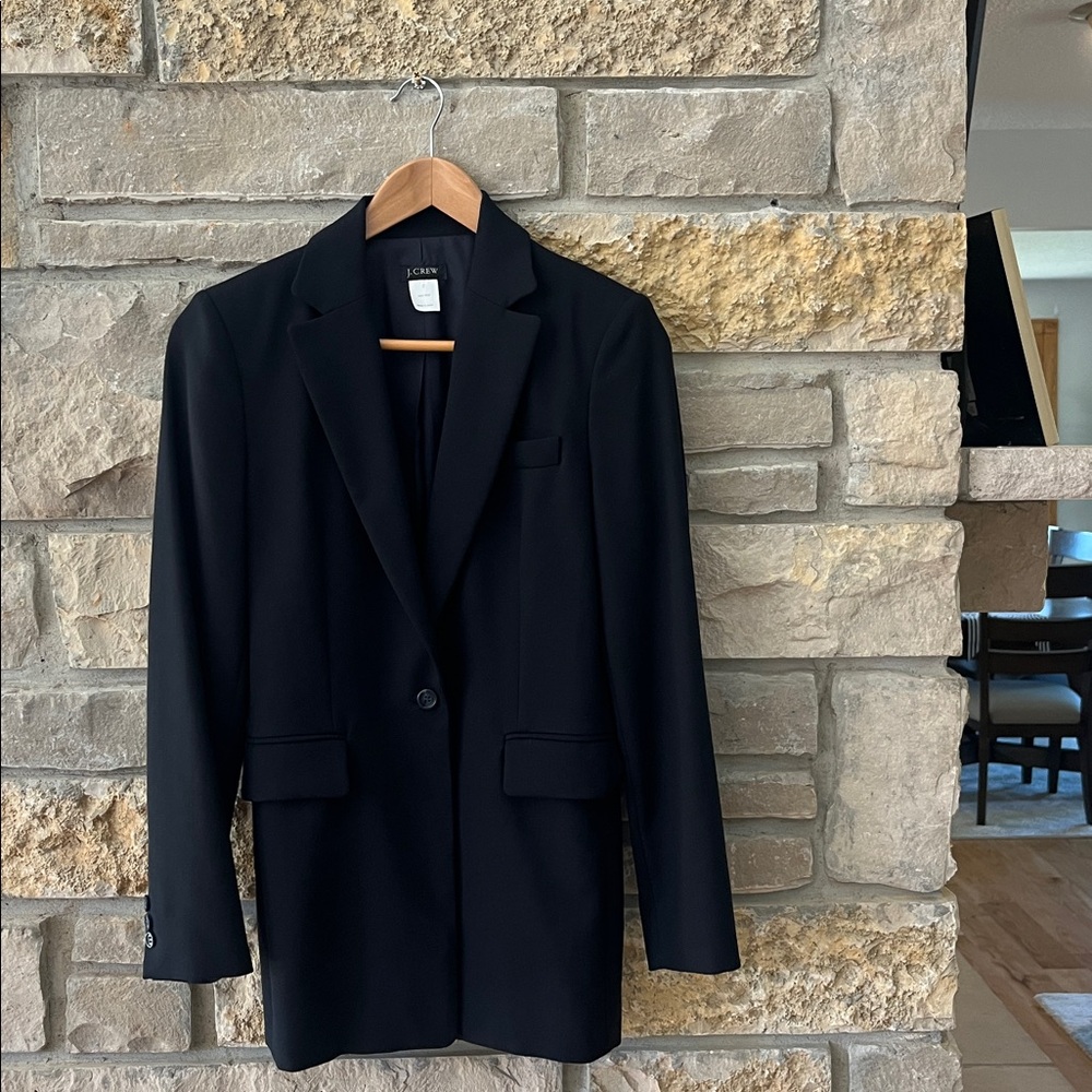 J. Crew Classic Dark Navy Wool Suit Jacket